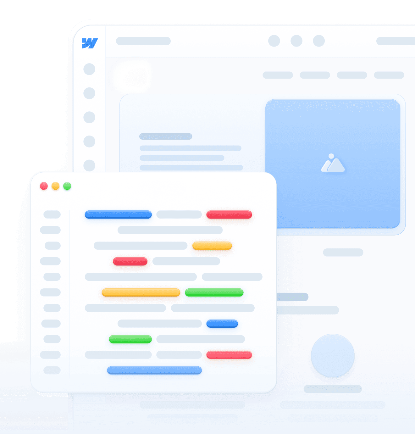Ilustración de desarrollo web
